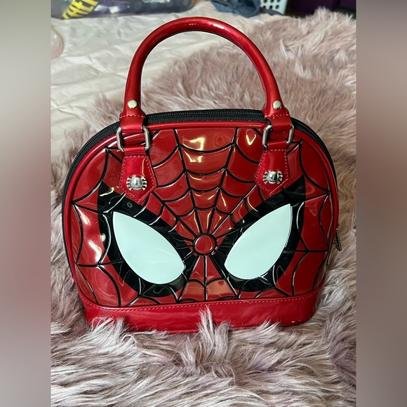 Loungefly Handbags - Spider Man Marvel Loungefly Dome Bag Heart Logo RARE